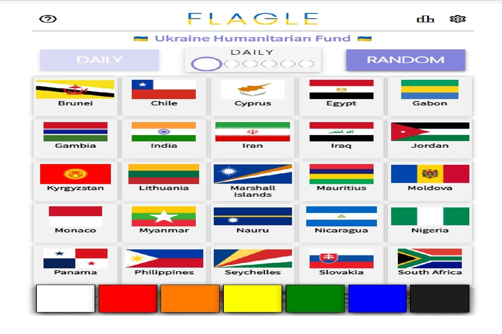 Introduction to #flagle! A flag guessing game. #flagle #flags #wordle